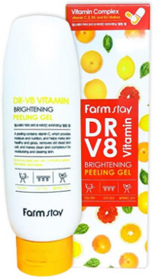 Пилинг-гель с витаминным комплексом DR-V8 Vitamin Brightening Peeling Gel, 150мл FarmStay
