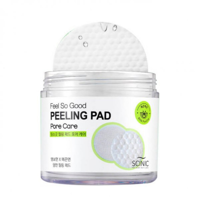 Пилинг-спонжи с PНA кислотами Feel So Good Peeling Pad Pore Care, 70шт Scinic