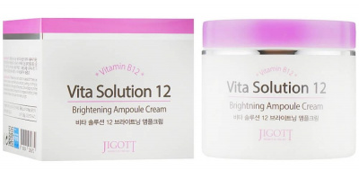 Крем для улучшения цвета лица ампульный Vita Solution 12 Brightening Ampoule Cream 100мл Jigott