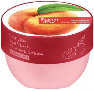Крем многофункциональный с экстрактом персика Real Peach All-in-one Cream, 300мл FarmStay