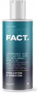 Тоник для лица отшелушивающий Lactobionic Acid 1% + Lactic acid 2%, 150мл Art&Fact