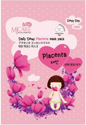 Маска тканевая MJ Care Daily Dewy Placenta Mask Pack, с плацентой Mijin